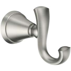 Moen Tiffin MY4803BN Robe Hook, 1-Hook, Metal, Brushed Nickel