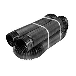 Amerimax FLEX-Drain Series 52002 Drain Pipe Tubing, 4 in, Polypropylene, Black, 50 ft L