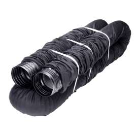 Amerimax FLEX-Drain Series 52003 Drain Pipe Tubing with Sock, 4 in, Polypropylene, Black, 50 ft L