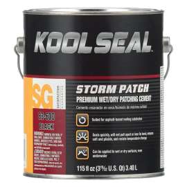 KOOL SEAL Storm Patch Series KS0083600-16 Patching Cement, Black, Liquid, 1 gal