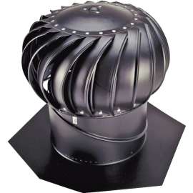 LOMANCO Whirlybird BIB14B Turbine Ventilator, 14 in Dia Throat, Aluminum, Black