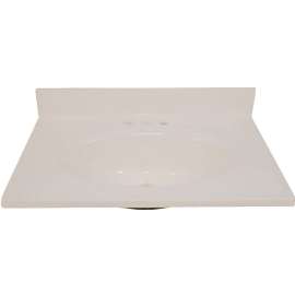 Foremost BS-2237 Vanity Top, 37 in OAL, 22 in OAW, Marble, Bone, Countertop Edge