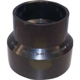 CANPLAS 103025BC Reducing Pipe Coupling, 4 x 2 in, Hub, ABS, Black, 40 Schedule