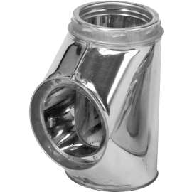 SELKIRK 206100 Insulated Chimney Tee with Cap, 6-1/4 in Connection, Stainless Steel