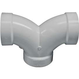 GENOVA 700 Series 70726 Double Pipe Elbow, 2 in, Hub, 90 deg Angle, PVC, SCH 40 Schedule