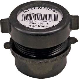 CANPLAS 103211YBC Trap Pipe Adapter, 1-1/2 x 1-1/4 in, Spigot x FNPT, ABS, Black, SCH 40 Schedule