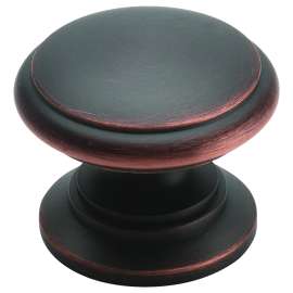 Amerock Classics Series BP1466ORB Cabinet Knob, 1 in Projection, Brass, Oil-Rubbed Bronze