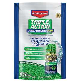 BioAdvanced 709861F Lawn Fertilizer Plus, 24 lb Bag, Granular, 30-0-4 N-P-K Ratio