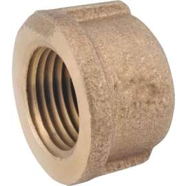 Anderson Metals 738108-08 Pipe Cap, 1/2 in, IPT, Brass, Red, 200 psi Pressure