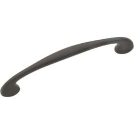 Amerock BP4479FB Drawer Pull, 4-15/16 in L Handle, 1-1/8 in H Handle, 15/16 in Projection, Zinc, Black