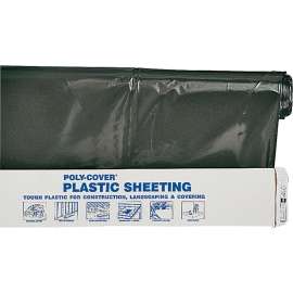 ORGILL POLY 6X20-B Poly Film, 100 ft L, 20 ft W, 6 mil Thick, Black