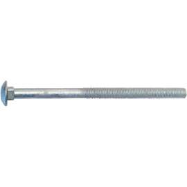 MIDWEST FASTENER 53645 Carriage Bolt, 5/8-11 Thread, 10 in OAL, Galvanized