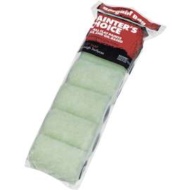 WOOSTER R271-4 Trim Roller Cover, 1/2 in Thick Nap, 4 in L, Fabric Cover, Mint Green
