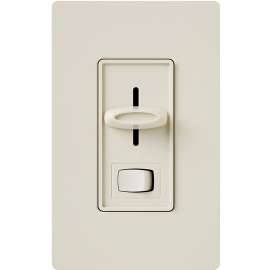 Lutron Skylark S-600PH-LA Dimmer, 5 A, 120 V, 600 W, Halogen, Incandescent Lamp, Light Almond