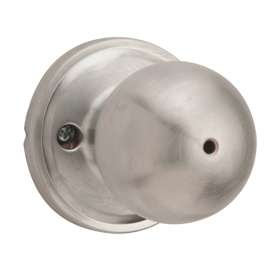 Weiser Huntington Series 9GA3310-021 Privacy Door Knob, 2-1/8 in Dia Knob, Satin Chrome
