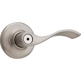 Weiser Elements Belmont Series 9GLC3310-017 Privacy Lever, Levers Lock, Satin Nickel, Residential, Universal Hand