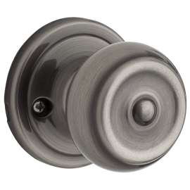 Weiser Phoenix Series GA12 P15AMS Dummy Door Knob, 2-3/16 in Dia Knob, Antique Nickel