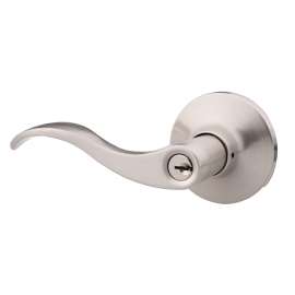 Weiser Safe Lock Layton Series 9SL50000-027 Entry Lever, Levers Lock, Satin Nickel, Residential, Universal Hand, 3 Grade