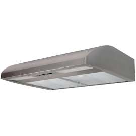Air King EB Series EB30SS Range Hood, 220 to 250 cfm, 2 Fan, Duct/Ductless Vent, 30 in W, 22 in D, 6 in H