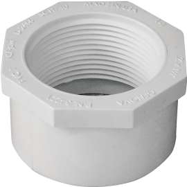 GENOVA 300 Series 34221 Pipe Reducing Bushing, 2 x 1-1/2 in Spigot x FIP, White