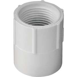GENOVA 300 Series 30307 Pipe Adapter, 3/4 in Slip, 3/4 in FIP, White