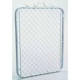 Stephens Pipe & Steel GTB03948 Chain-Link Walk Gate, 48 in H Gate, Steel Frame, Steel Mesh, Silver
