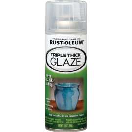 RUST-OLEUM 264985 Triple Thick Glaze Spray Paint, Baked-Glaze, Clear, 12 oz, Aerosol Can