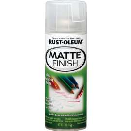 RUST-OLEUM 267028 Matte Finish Spray Paint, Matte, Clear, 11 oz, Aerosol Can