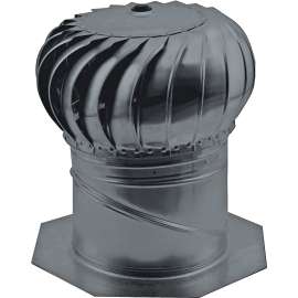 Master Flow AIC14BL Rotary Turbine Ventilator, 14 in Dia Throat, Aluminum, Black