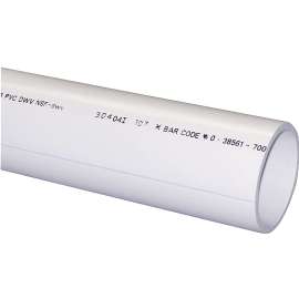 JM Eagle 10140 Pipe, 3 in, 10 ft L, Solvent Weld, SCH 40 Schedule, PVC, White