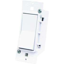 US Hardware E-119C Rocker Switch, 125 V, 15 A, 1-Pole, White