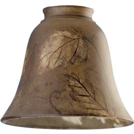 Westinghouse 8126500 Light Shade, Bell, Glass, Earthy Brown/Metallic Gold