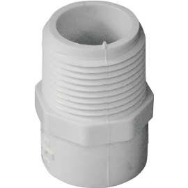 GENOVA 300 Series 30457 Reducing Adapter, 1/2 in Slip, 3/4 in MIP, White