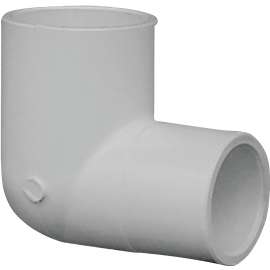 GENOVA 300 Series 30775 Reducing Elbow, 3/4 in Slip, 1/2 in Slip, 90 deg, White