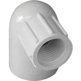 GENOVA 300 Series 34175 Reducing Elbow, 3/4 in Slip, 1/2 in FIP, 90 deg, White