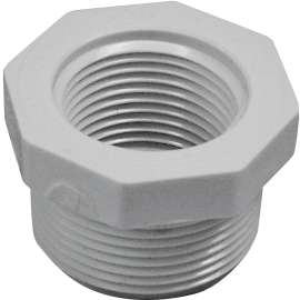 GENOVA 300 Series 34340 Pipe Reducing Bushing, 1-1/4 in MIP x 1 in FIP, White