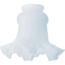 Westinghouse 8124200 Light Shade, Bell, Globe, Floral, Glass, White