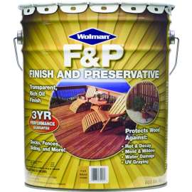 WOLMAN F&P 14415 Wood Preservative, Cedar, Liquid, 5 gal, Can