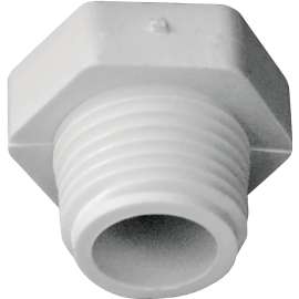 GENOVA 31805 Pipe Plug, 1/2 in MIP, White