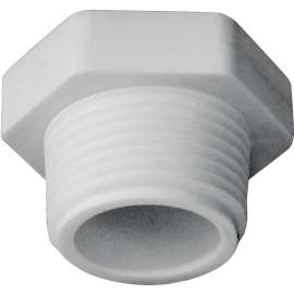 GENOVA 31807 Pipe Plug, 3/4 in MIP, White