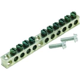 Cutler-Hammer GBK10P Ground Bar Kit, 4.26 in L, 10-Terminal