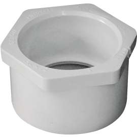 GENOVA 300 Series 30221 Pipe Reducing Bushing, 2 in Spigot x 1-1/2 in Slip, White