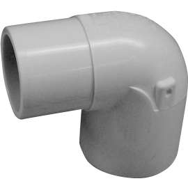 GENOVA 300 Series 32905 Street Pipe Elbow, 1/2 in Slip, 1/2 in Spigot, 90 deg, White