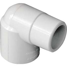GENOVA 300 Series 32907 Street Pipe Elbow, 3/4 in Slip, 3/4 in Spigot, 90 deg, White