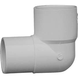 GENOVA 300 Series 32910 Street Pipe Elbow, 1 in Slip, 1 in Spigot, 90 deg, White