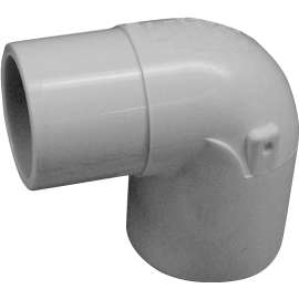 GENOVA 300 Series 32914 Street Pipe Elbow, 1-1/4 in Slip, 1-1/4 in Spigot, 90 deg, White