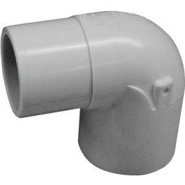 GENOVA 300 Series 32920 Street Pipe Elbow, 2 in Slip, 2 in Spigot, 90 deg, White