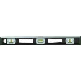 Johnson 3896 I-Beam Level, 96 in L, 5-Vial, Magnetic, Aluminum, Black