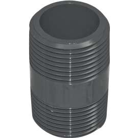 GENOVA 300 Series 384020R Pipe Nipple, 3/4 in MIP, 2 in L, Gray