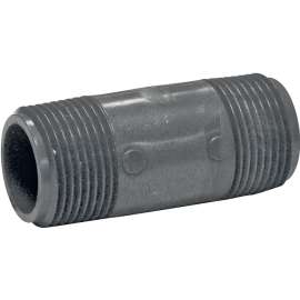 GENOVA 385030D Pipe Nipple, 1 in MIP x MIP, 3 in L, Gray